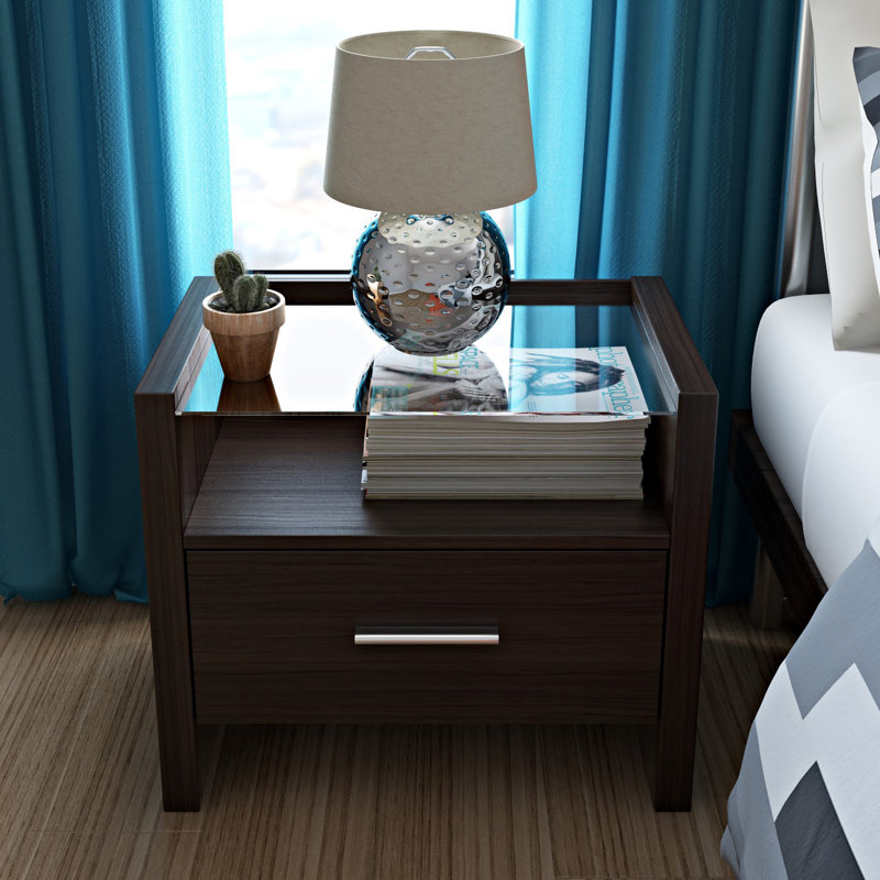 Mercury Row Gusman 1 Drawer Bedside Table & Reviews Wayfair.co.uk